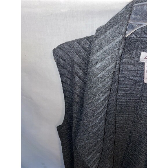 Le Moda Women’s Open Cardigan Size XL Gray Going Out Party Fall Comfort - Picture 5 of 12
